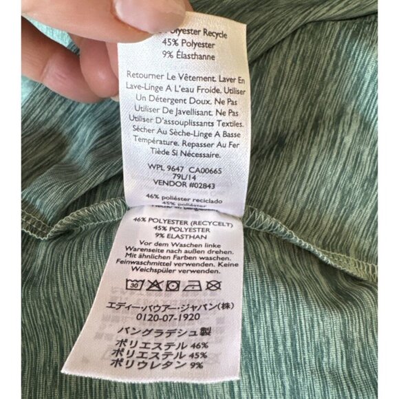 Eddie Bauer Running Shirt Green woman’s Medium Athletic Wear, Dri fit, wicking - Picture 6 of 7